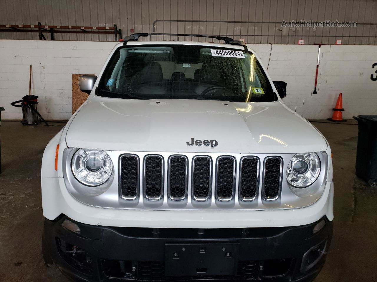 2018 Jeep Renegade Limited White vin: ZACCJBDB9JPG88187