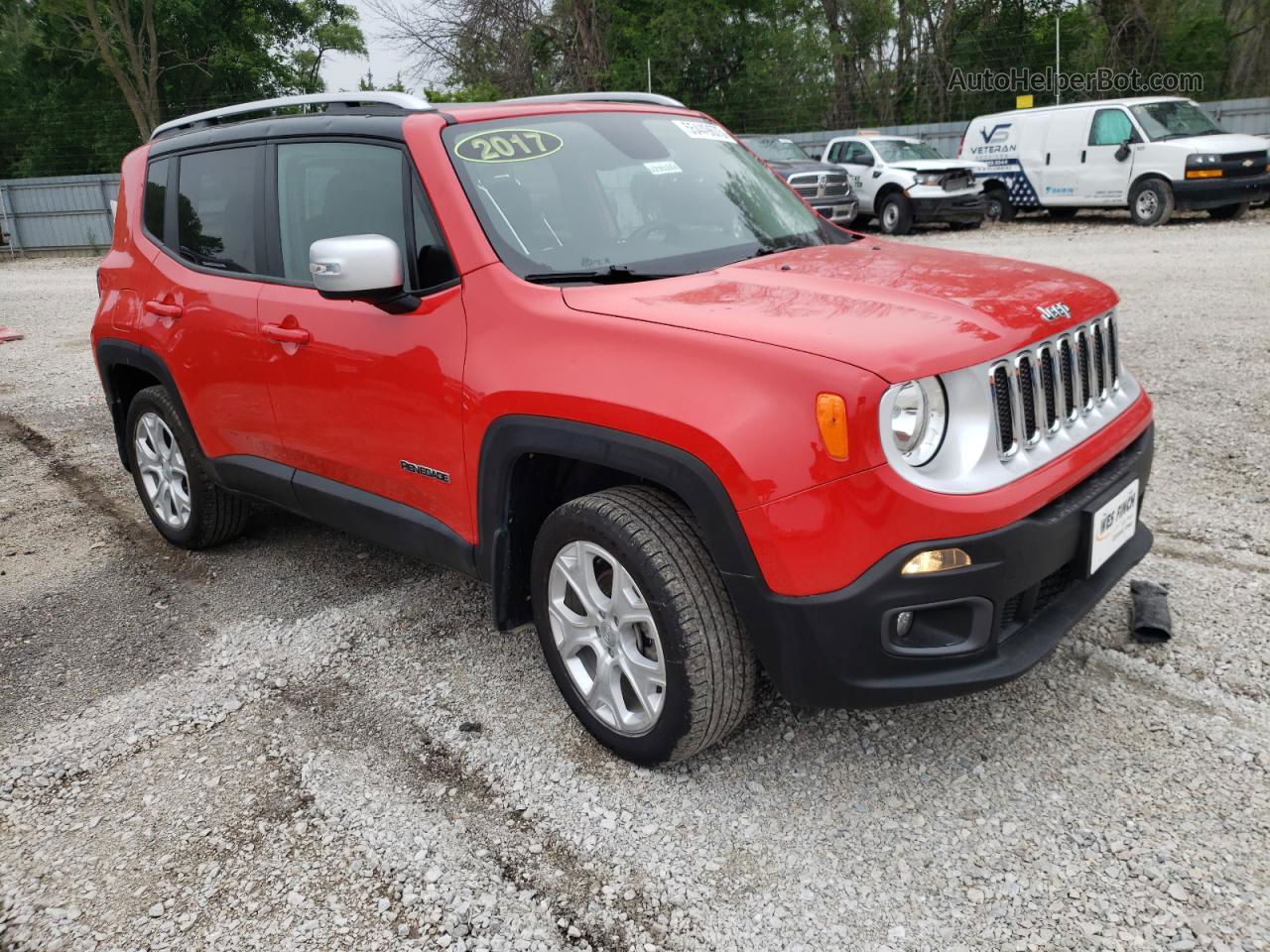 2017 Jeep Renegade Limited Red vin: ZACCJBDBXHPF67341