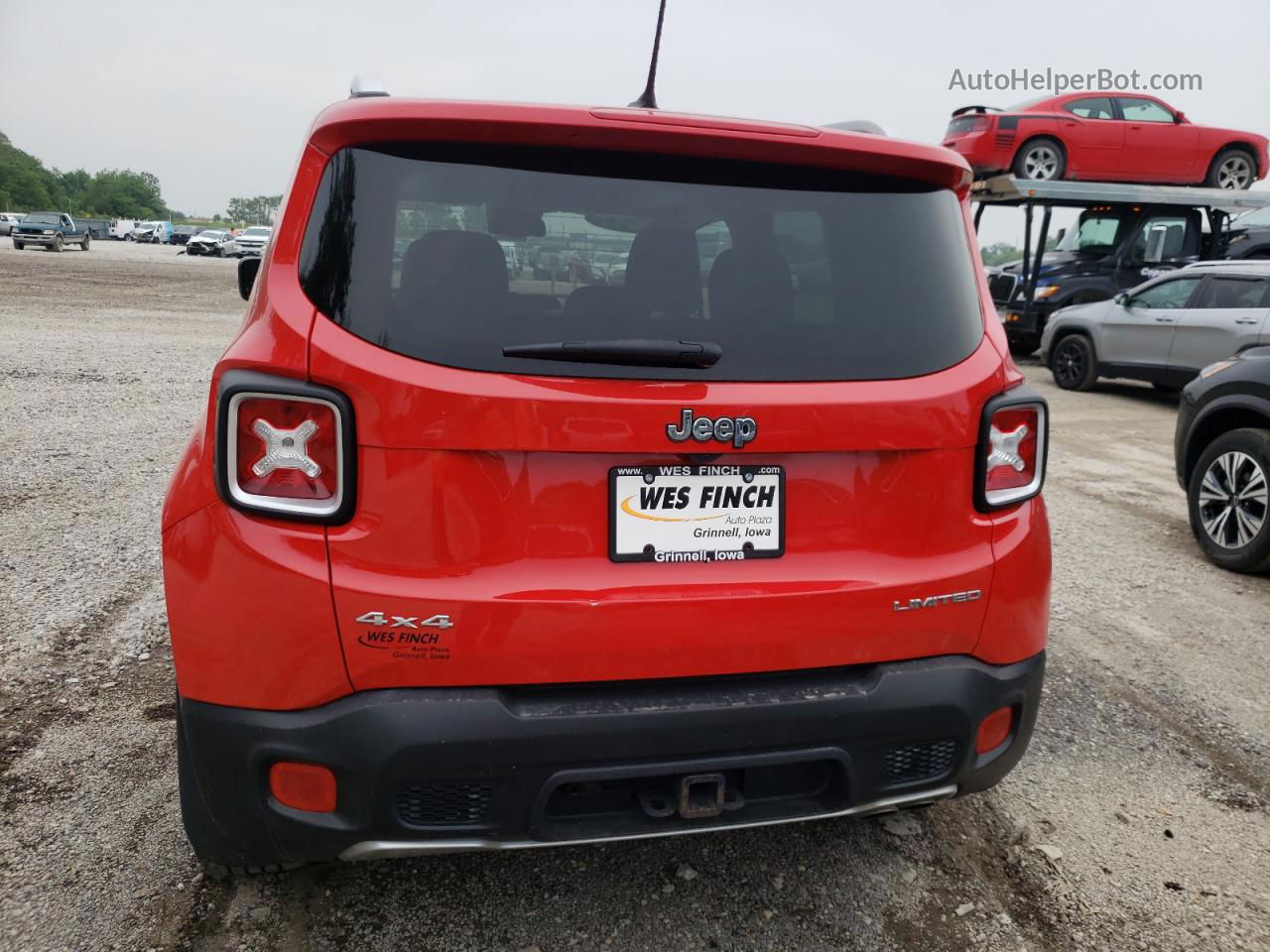 2017 Jeep Renegade Limited Красный vin: ZACCJBDBXHPF67341