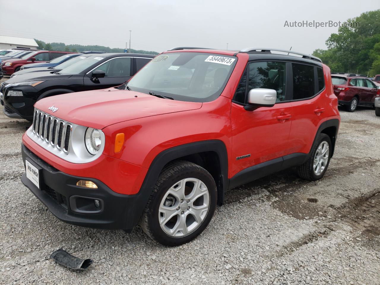 2017 Jeep Renegade Limited Красный vin: ZACCJBDBXHPF67341