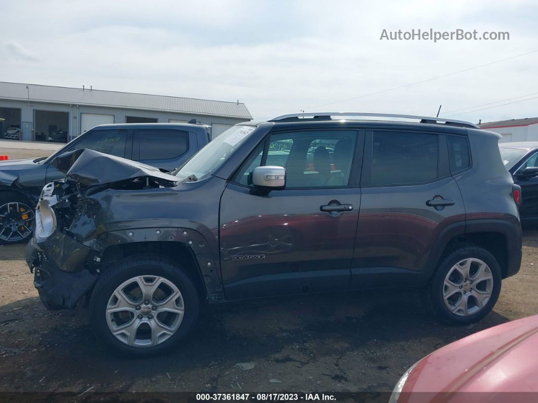 2018 Jeep Renegade Limited 4x4 Gray vin: ZACCJBDBXJPG90630