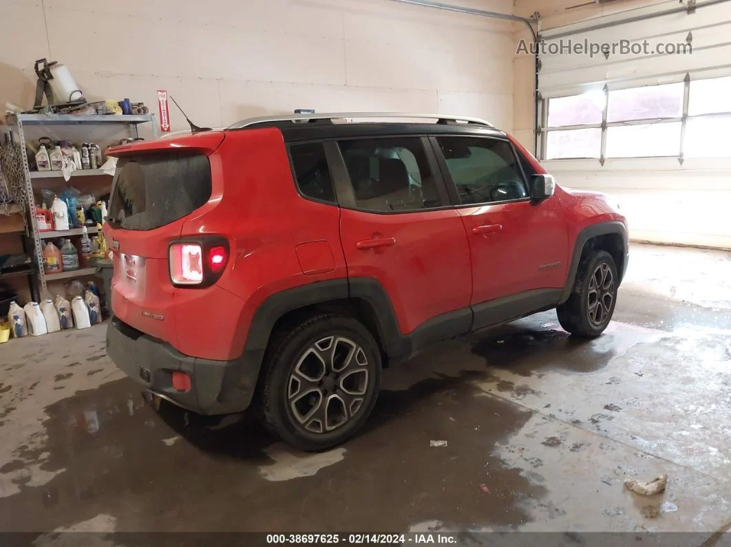 2015 Jeep Renegade Limited Red vin: ZACCJBDT0FPB30485