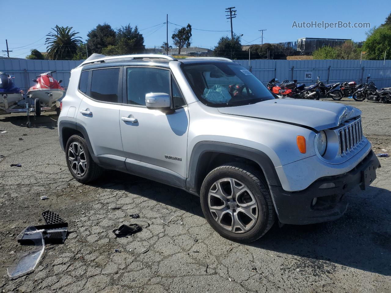 2015 Jeep Renegade Limited Silver vin: ZACCJBDT0FPB31779