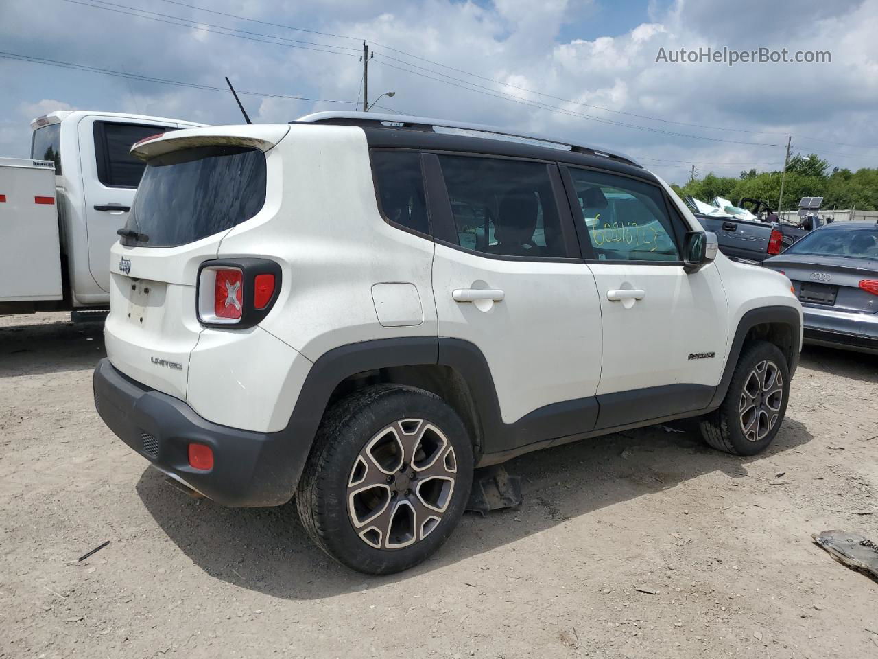 2015 Jeep Renegade Limited White vin: ZACCJBDT0FPB70730