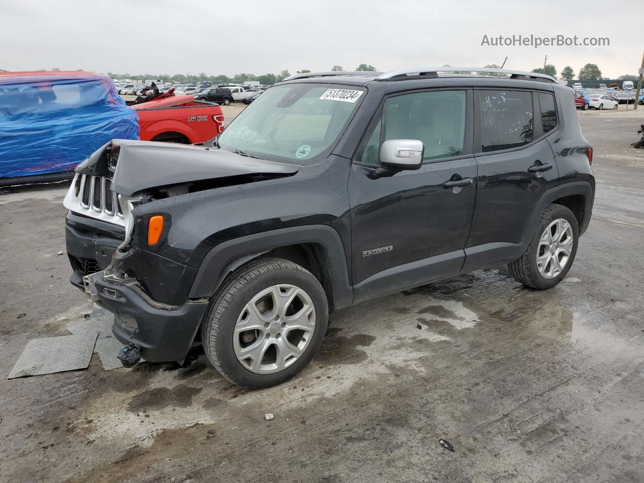 2015 Jeep Renegade Limited Black vin: ZACCJBDT0FPB97507