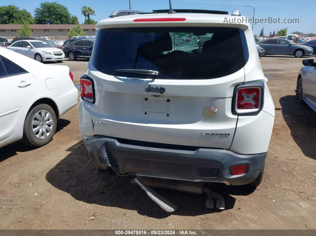 2015 Jeep Renegade Limited White vin: ZACCJBDT0FPB98656