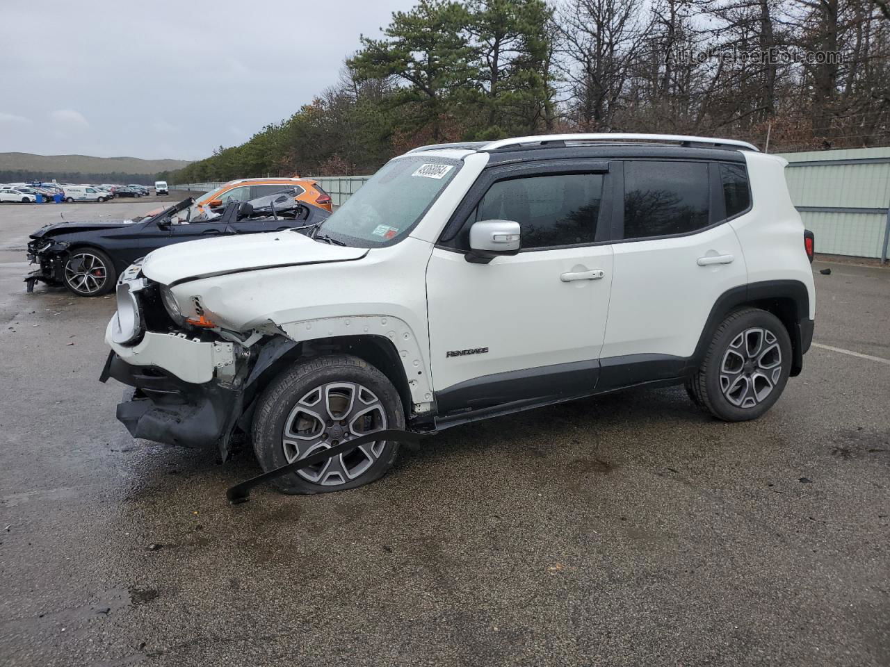 2015 Jeep Renegade Limited White vin: ZACCJBDT2FPB51029