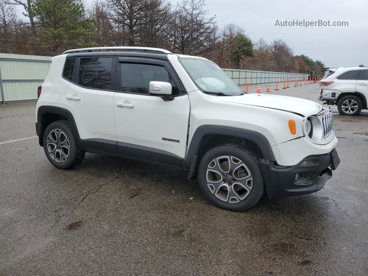 2015 Jeep Renegade Limited White vin: ZACCJBDT2FPB51029