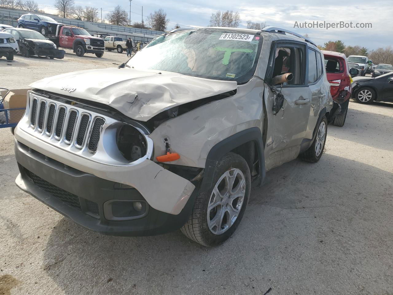 2015 Jeep Renegade Limited Tan vin: ZACCJBDT2FPC04232