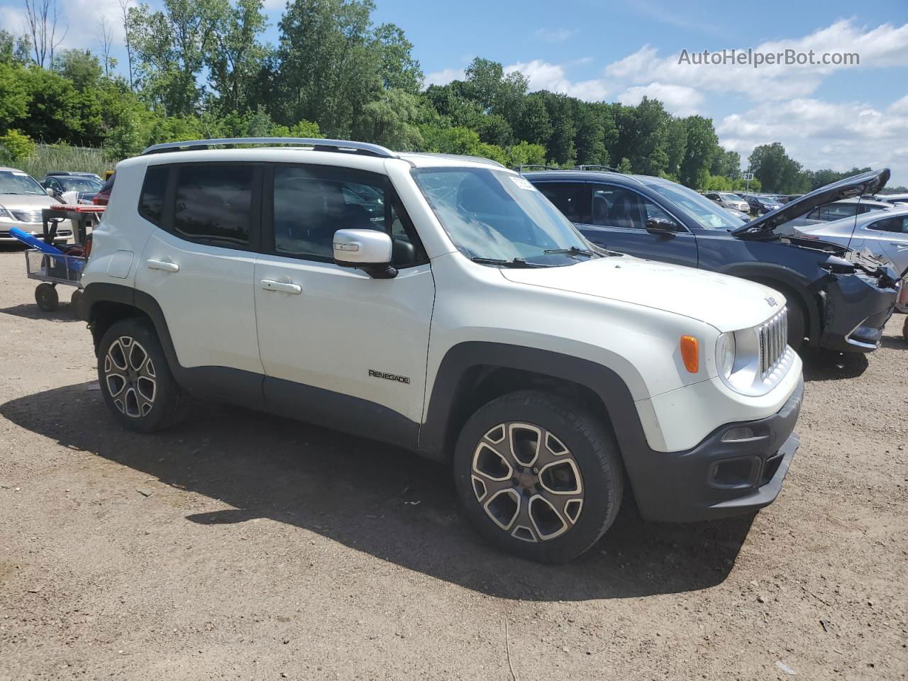 2015 Jeep Renegade Limited White vin: ZACCJBDT6FPC12477