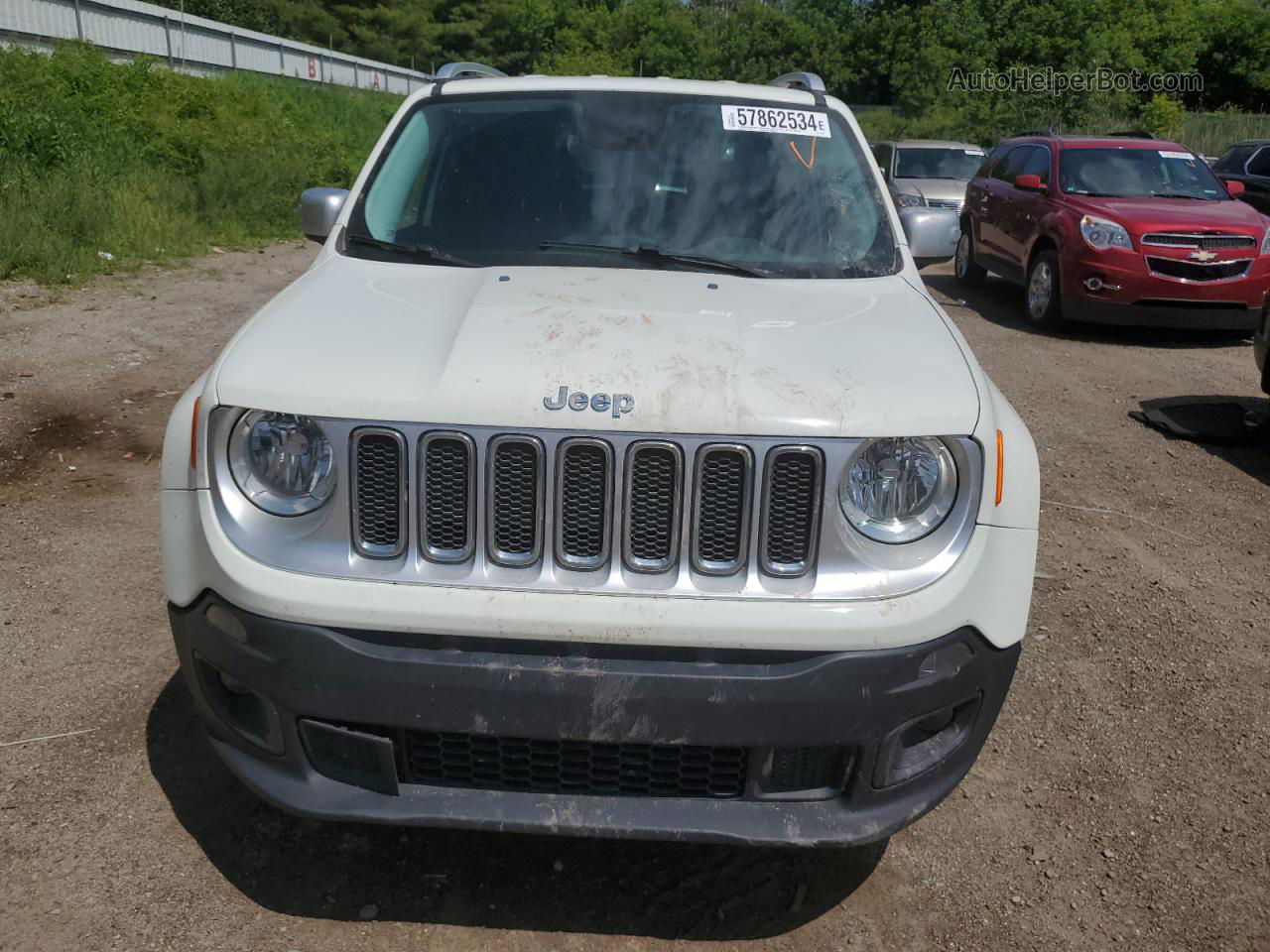 2015 Jeep Renegade Limited White vin: ZACCJBDT6FPC12477