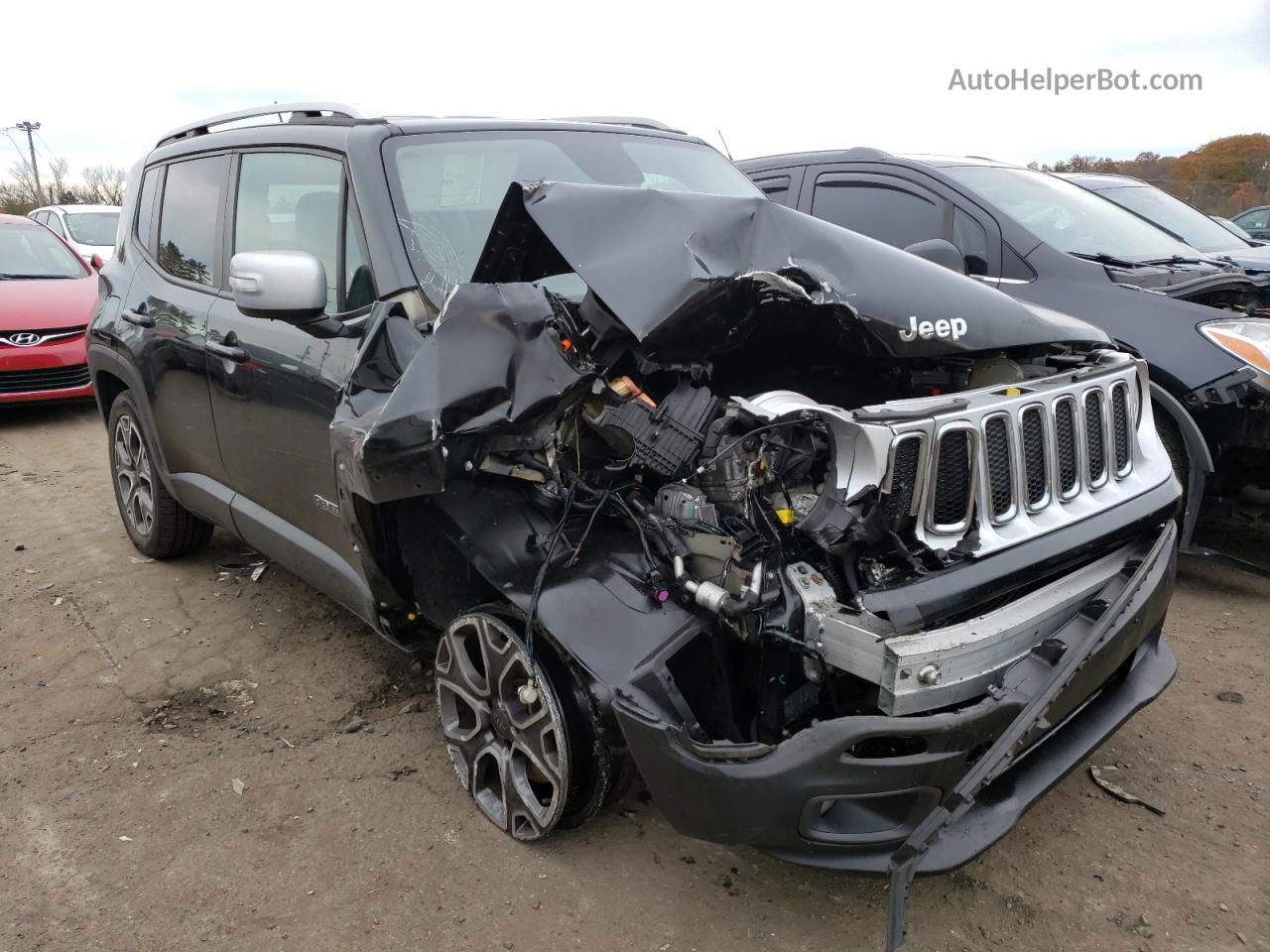 2015 Jeep Renegade Limited Черный vin: ZACCJBDT8FPB18620