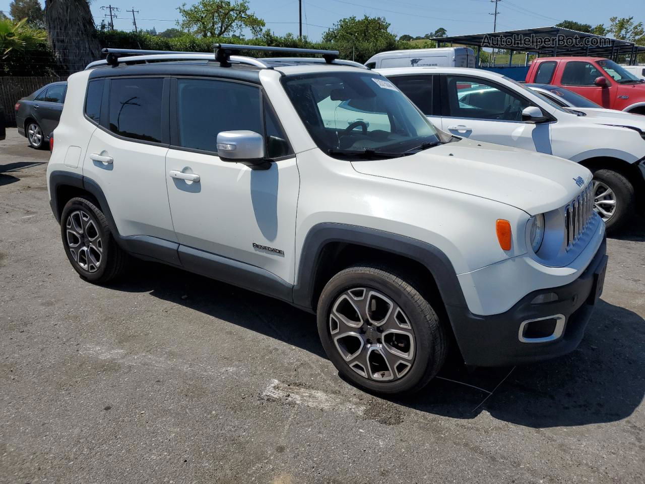 2015 Jeep Renegade Limited White vin: ZACCJBDT8FPB92460