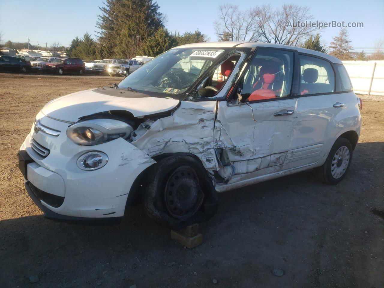 2014 Fiat 500l Pop White vin: ZFBCFAAHXEZ028724