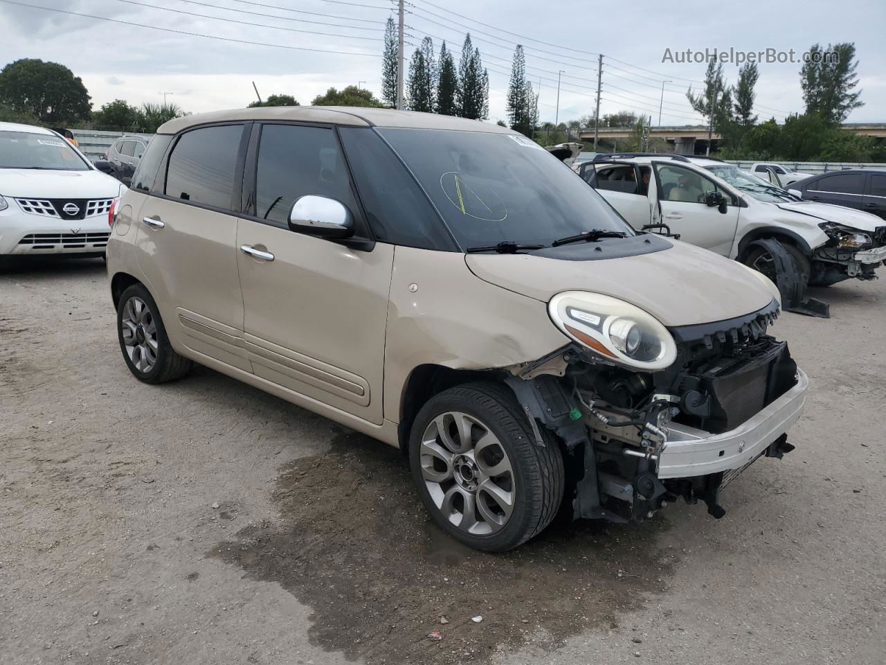 2014 Fiat 500l Lounge Tan vin: ZFBCFACH8EZ008095