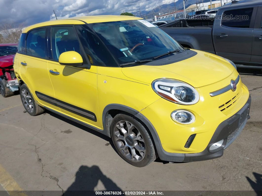 2014 Fiat 500l Trekking Yellow vin: ZFBCFADH1EZ011127