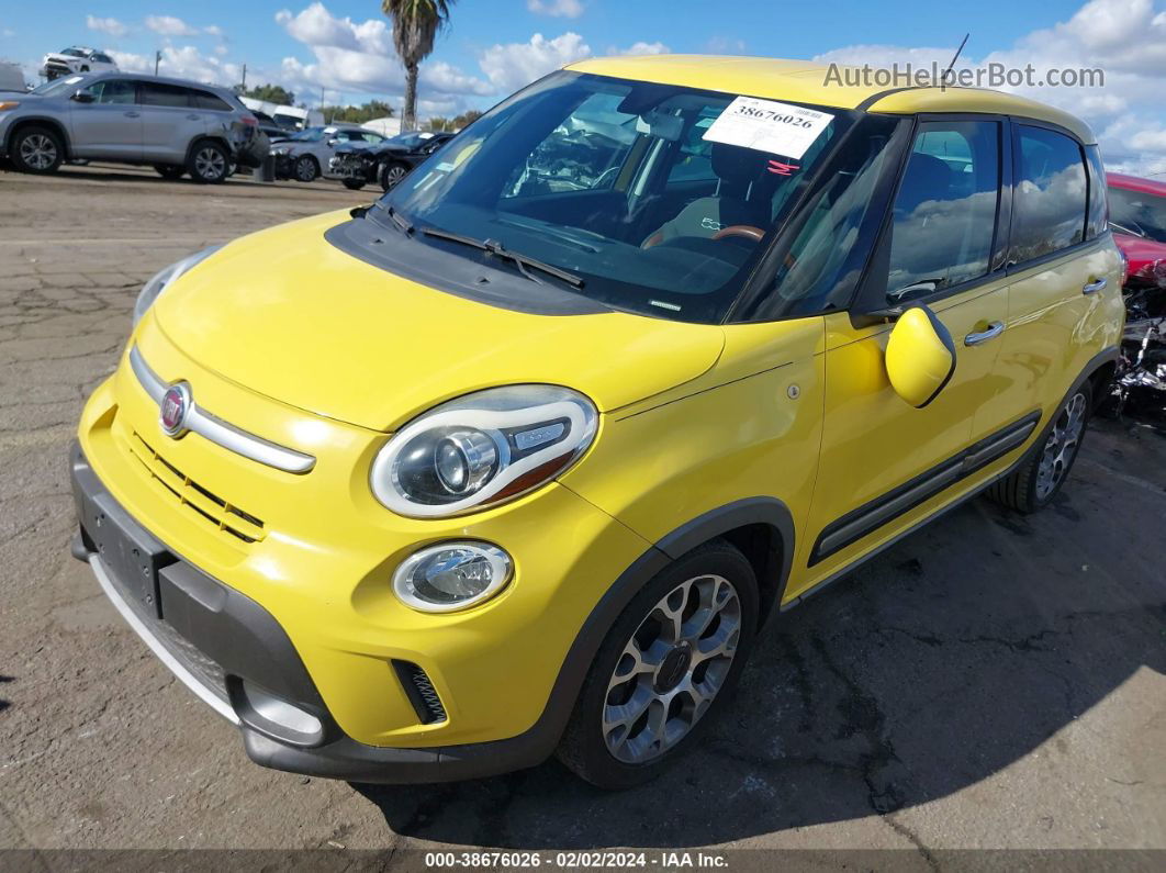 2014 Fiat 500l Trekking Yellow vin: ZFBCFADH1EZ011127