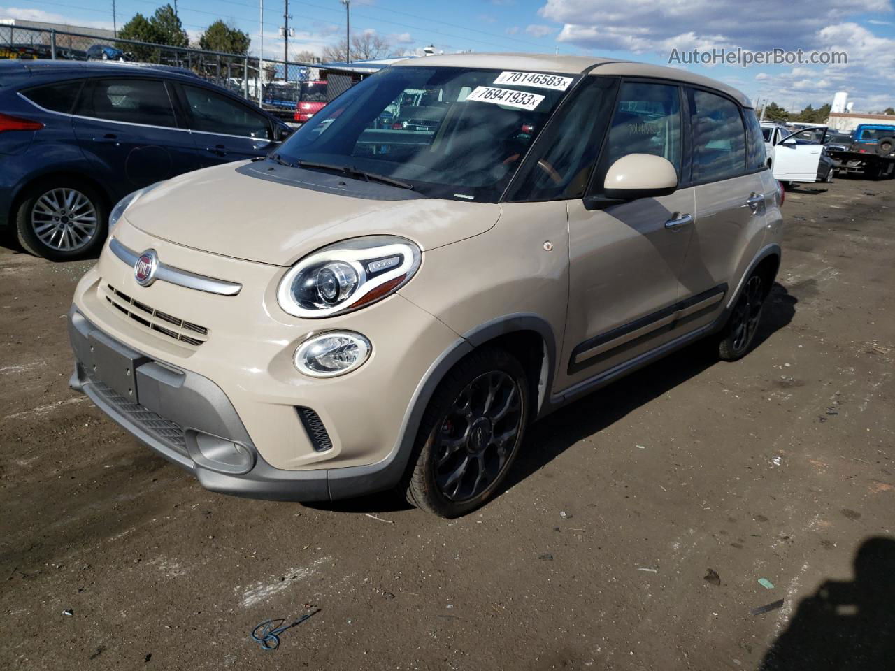 2014 Fiat 500l Trekking Beige vin: ZFBCFADH1EZ018949