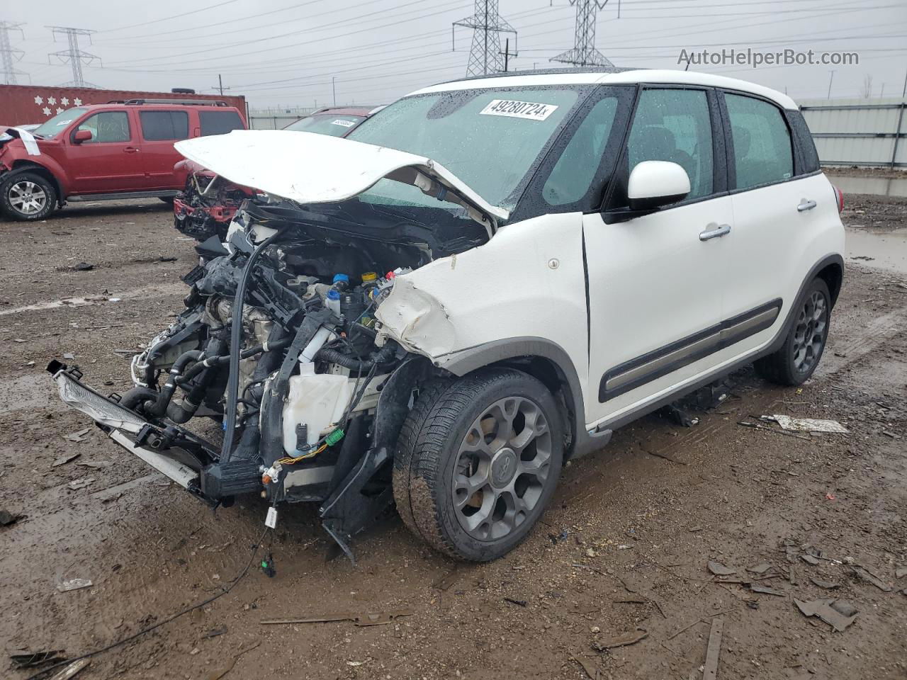 2014 Fiat 500l Trekking White vin: ZFBCFADH2EZ009418