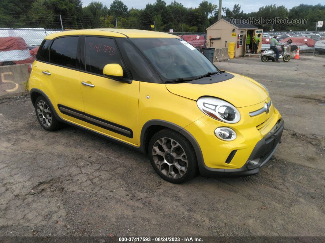 2014 Fiat 500l Trekking Yellow vin: ZFBCFADH2EZ011251