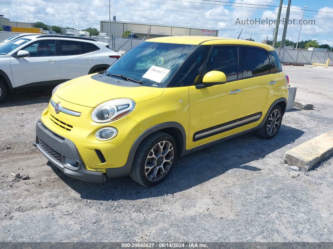 2014 Fiat 500l Trekking Yellow vin: ZFBCFADH3EZ016944