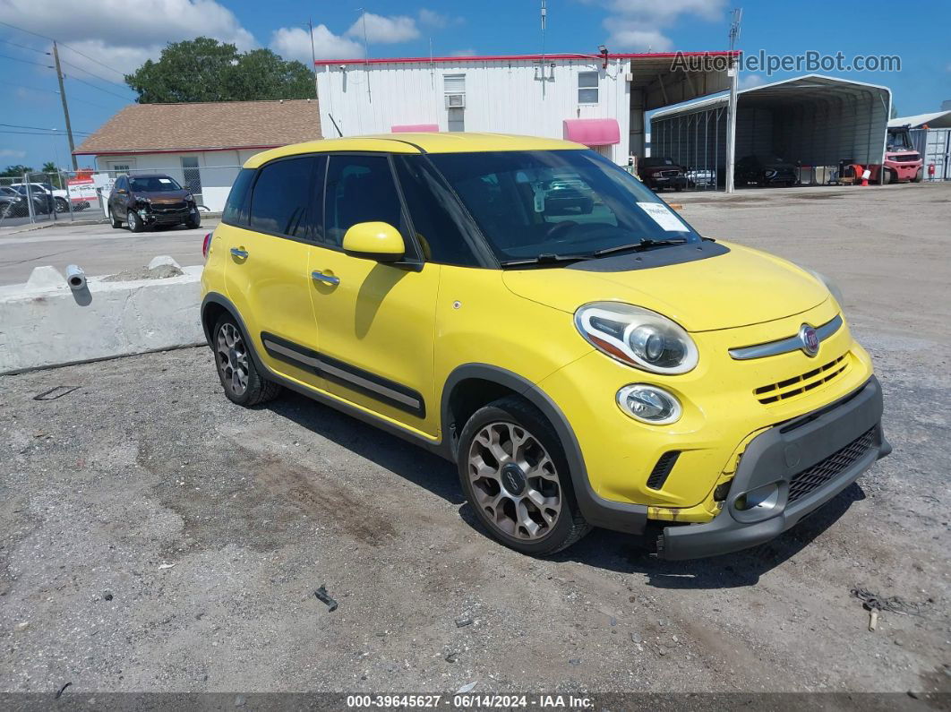 2014 Fiat 500l Trekking Yellow vin: ZFBCFADH3EZ016944