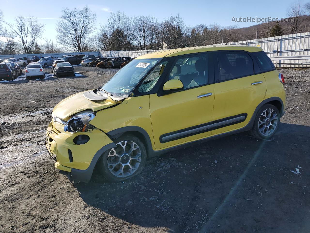 2014 Fiat 500l Trekking Желтый vin: ZFBCFADH3EZ021514