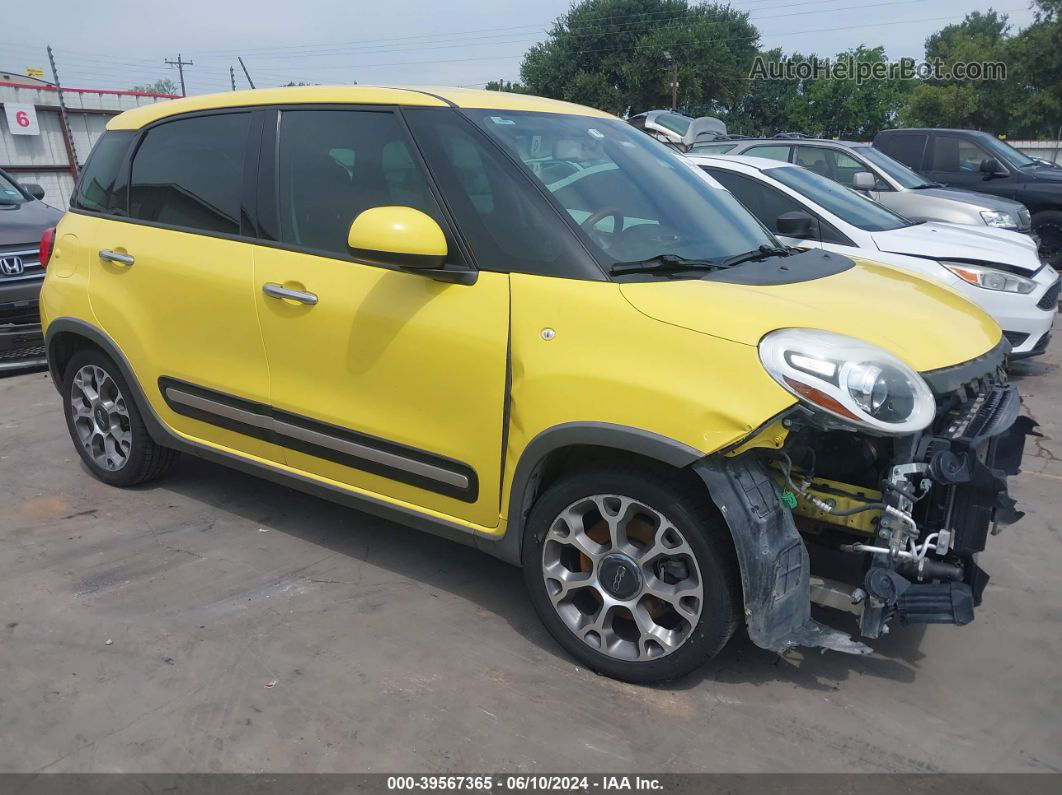 2014 Fiat 500l Trekking Yellow vin: ZFBCFADH4EZ004799