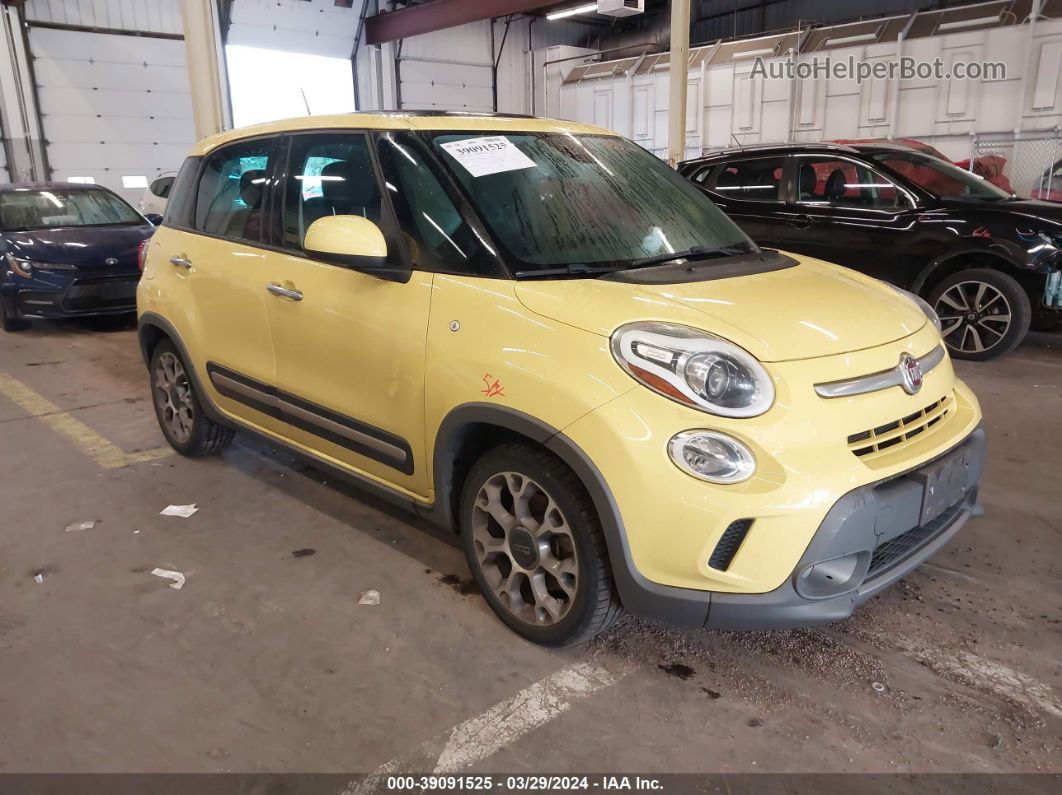 2014 Fiat 500l Trekking Желтый vin: ZFBCFADH5EZ013690