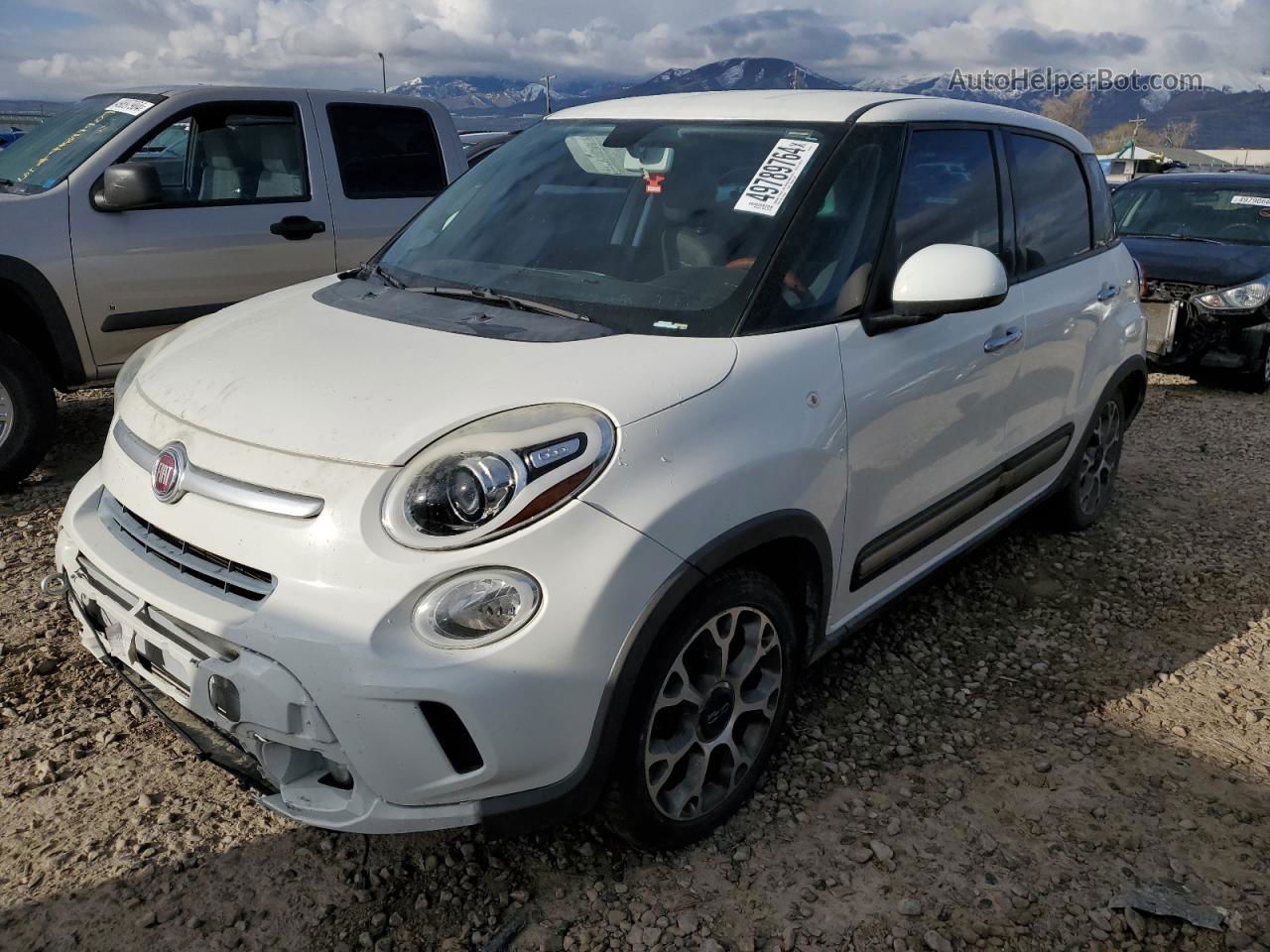 2014 Fiat 500l Trekking White vin: ZFBCFADH5EZ017318