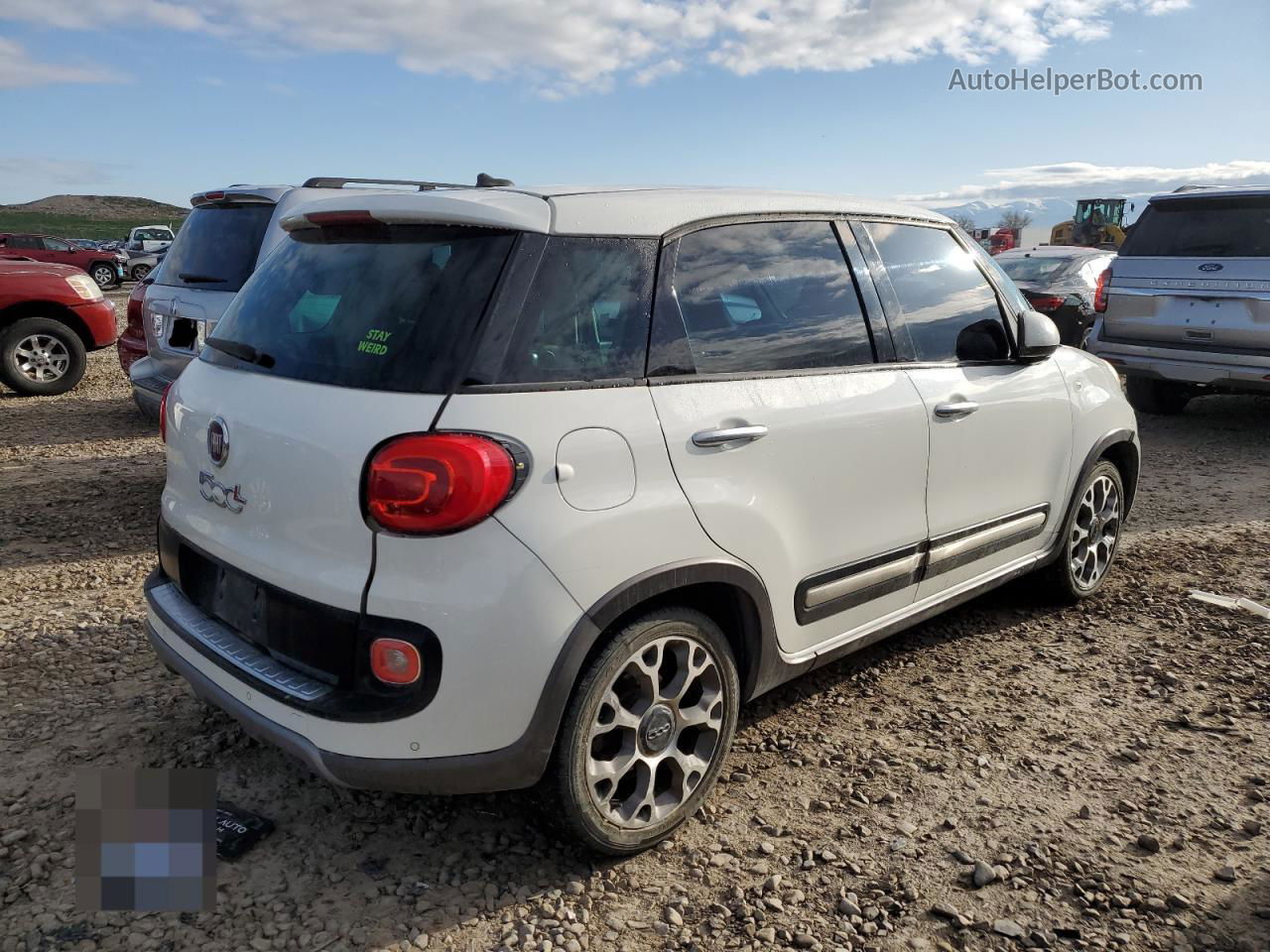 2014 Fiat 500l Trekking White vin: ZFBCFADH5EZ017318