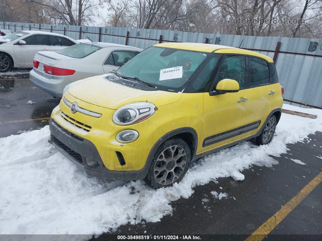 2014 Fiat 500l Trekking Yellow vin: ZFBCFADH6EZ013746