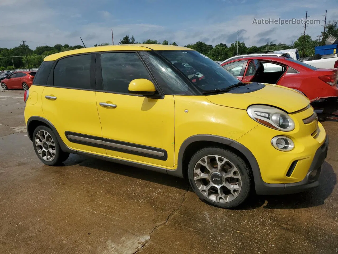 2014 Fiat 500l Trekking Желтый vin: ZFBCFADH6EZ023483