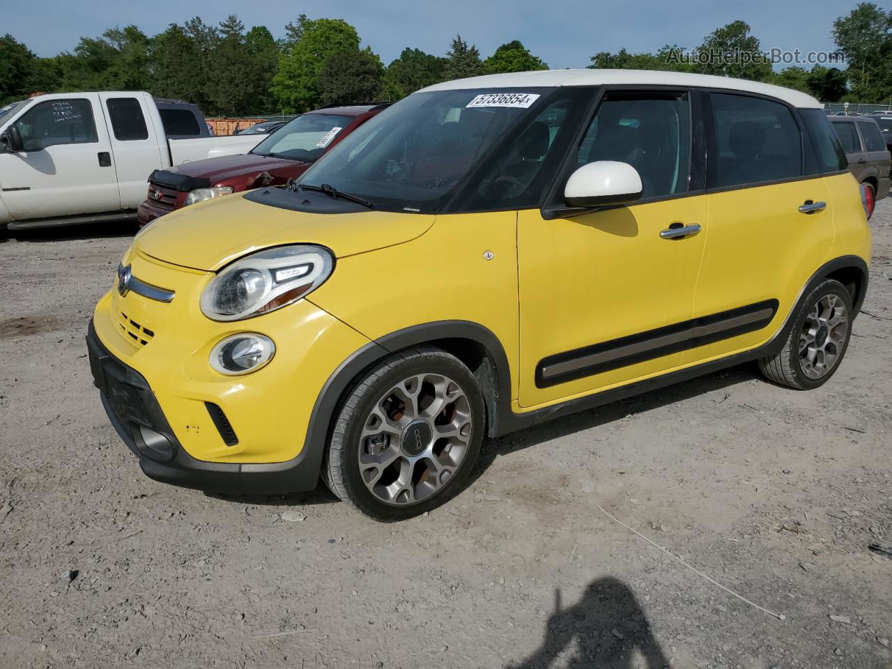 2014 Fiat 500l Trekking Yellow vin: ZFBCFADH7EZ003758