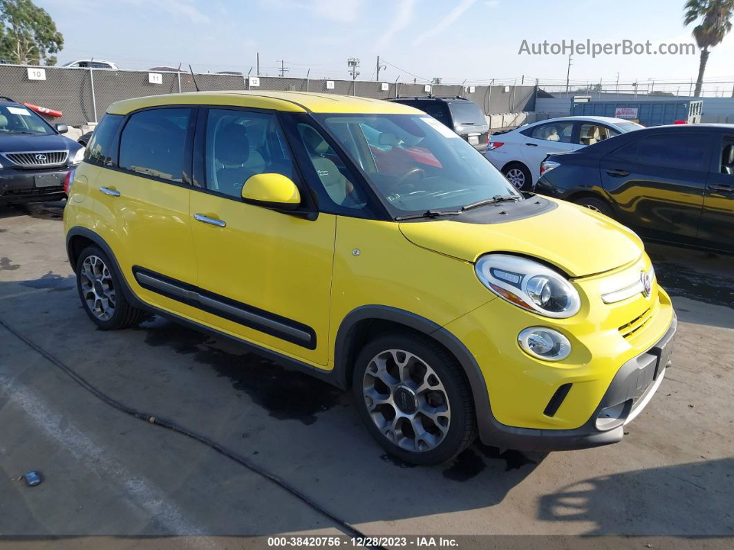 2014 Fiat 500l Trekking Yellow vin: ZFBCFADH8EZ007530