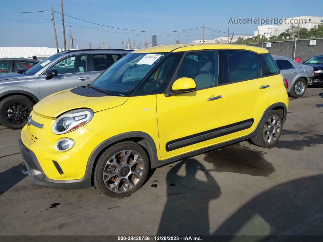 2014 Fiat 500l Trekking Yellow vin: ZFBCFADH8EZ007530