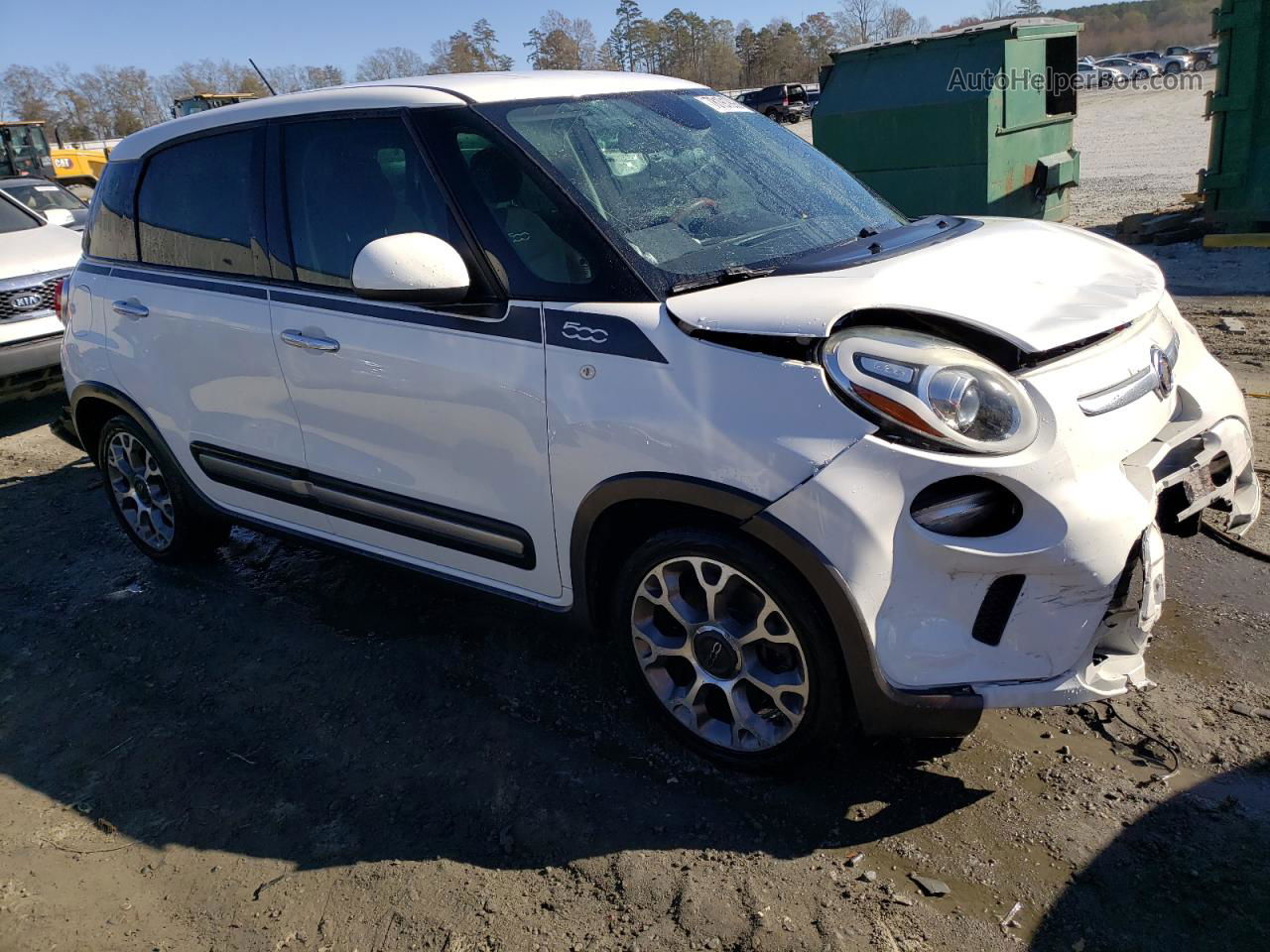 2014 Fiat 500l Trekking White vin: ZFBCFADH8EZ008290