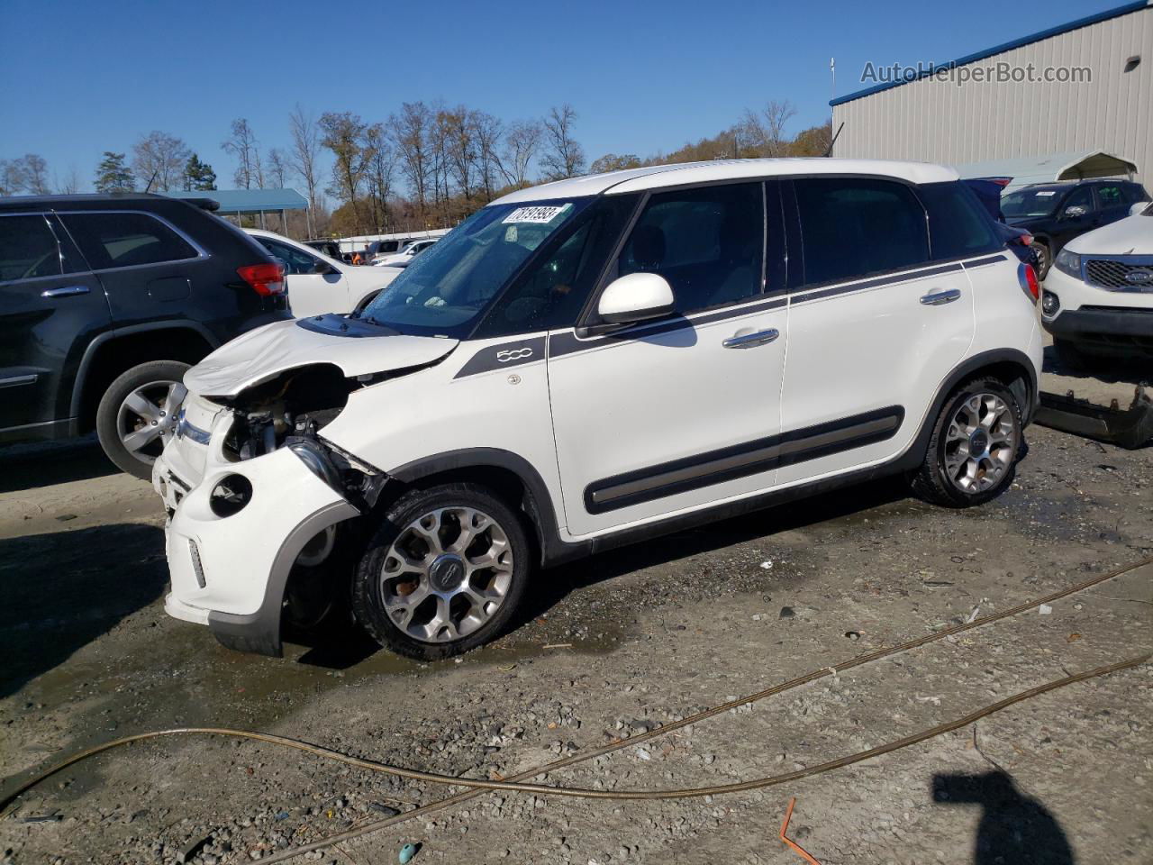 2014 Fiat 500l Trekking White vin: ZFBCFADH8EZ008290