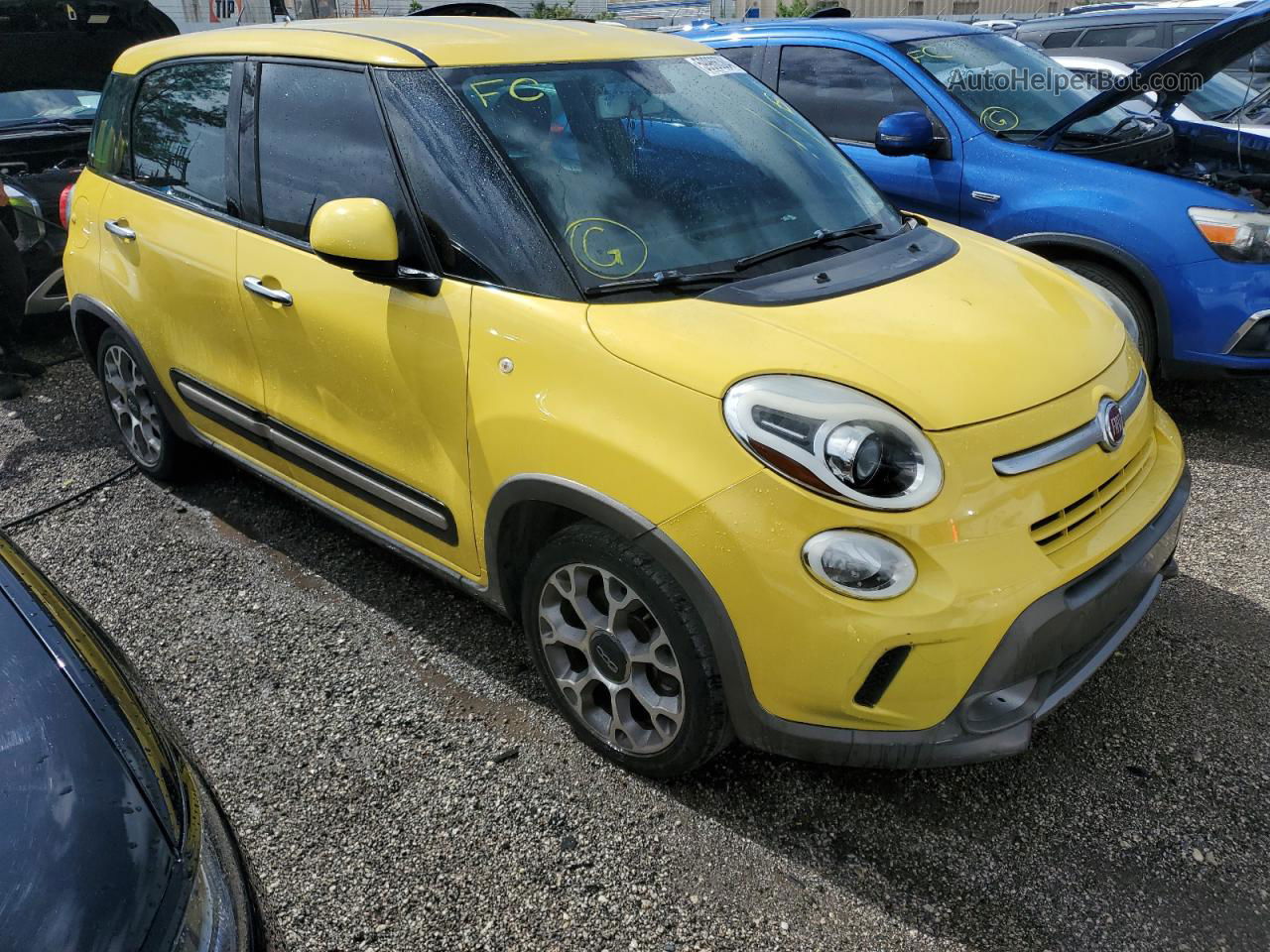 2014 Fiat 500l Trekking Yellow vin: ZFBCFADH8EZ020844