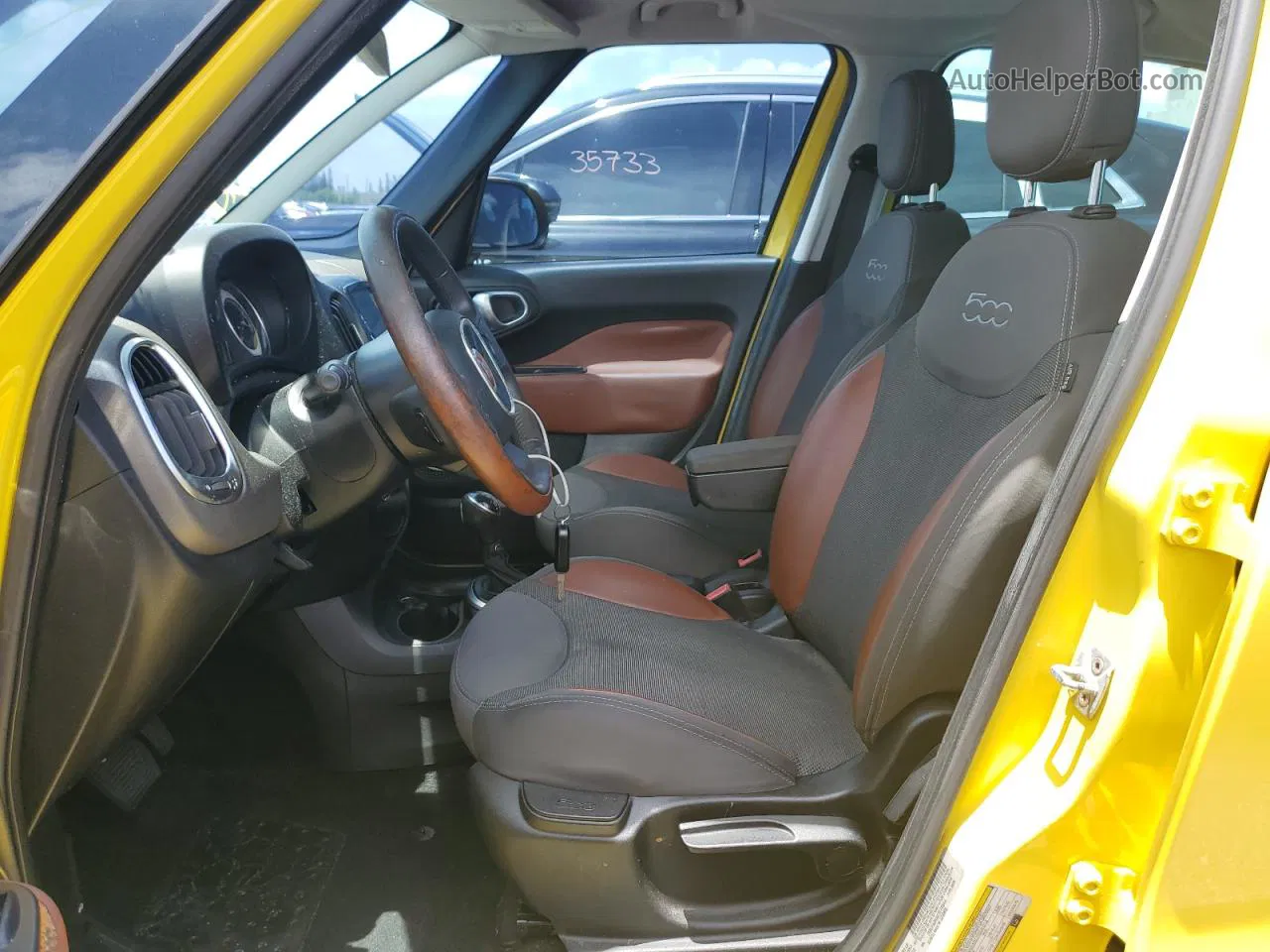 2014 Fiat 500l Trekking Yellow vin: ZFBCFADH8EZ020844