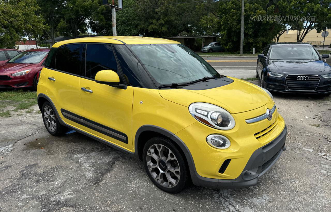 2014 Fiat 500l Trekking Yellow vin: ZFBCFADH8EZ021492