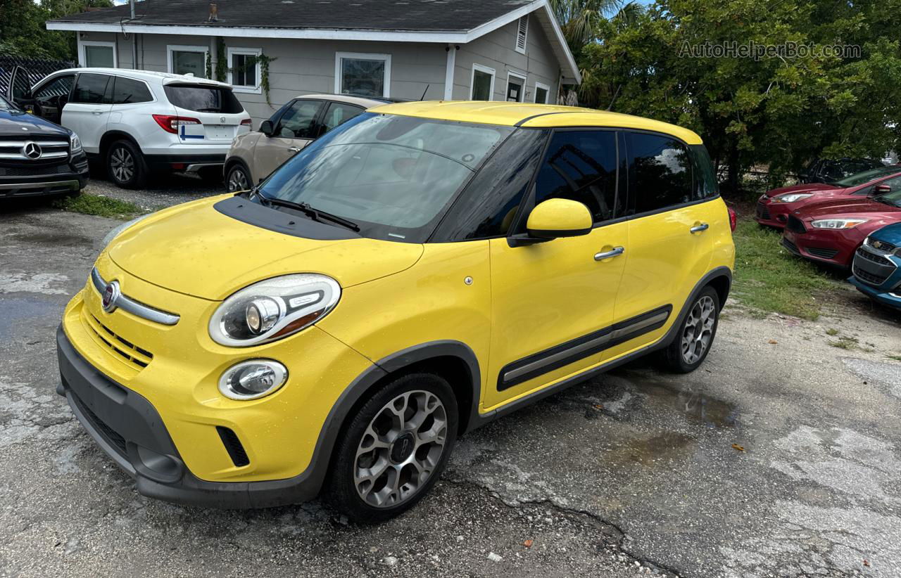 2014 Fiat 500l Trekking Yellow vin: ZFBCFADH8EZ021492