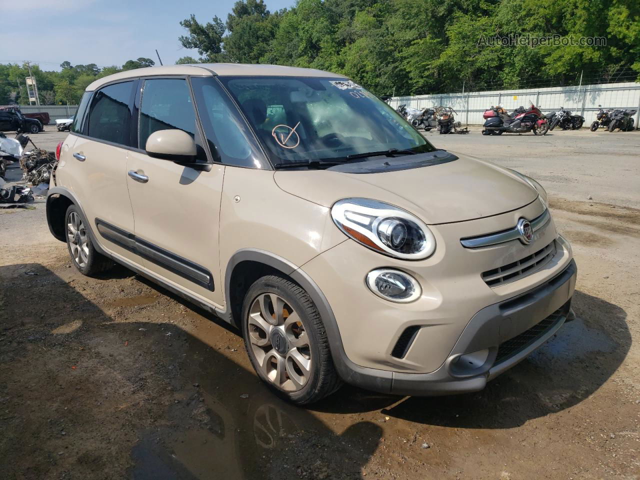 2014 Fiat 500l Trekking Бежевый vin: ZFBCFADH8EZ028913