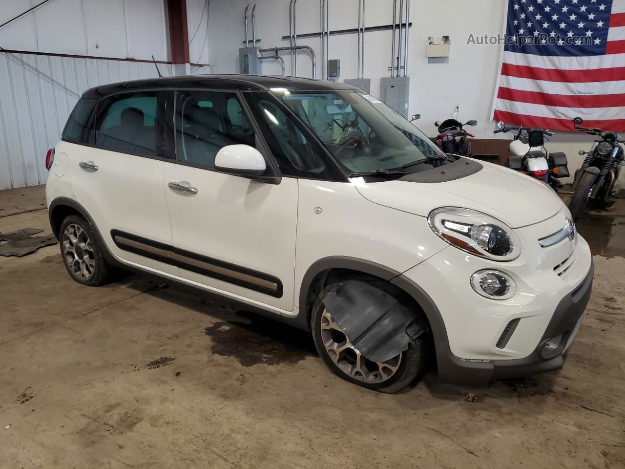 2014 Fiat 500l Trekking White vin: ZFBCFADH9EZ010727