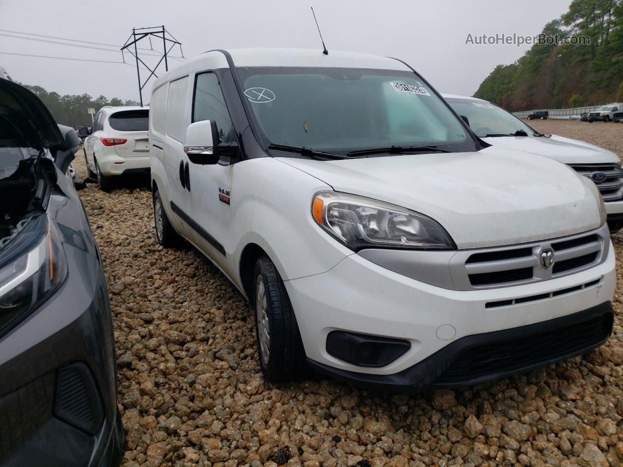 2017 Ram Promaster City Slt White vin: ZFBERFBB6H6D89559