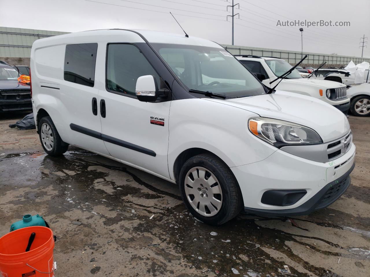 2017 Ram Promaster City Slt White vin: ZFBERFBB9H6D53932