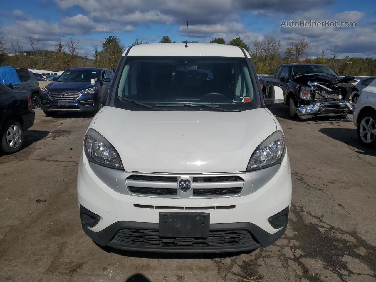 2017 Ram Promaster City Slt White vin: ZFBERFBBXH6D83814