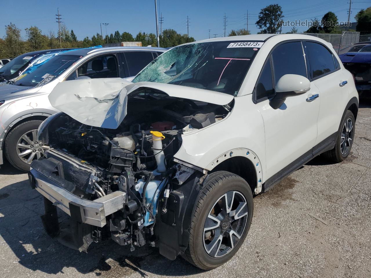 2019 Fiat 500x Pop White vin: ZFBNFYA16KP773417