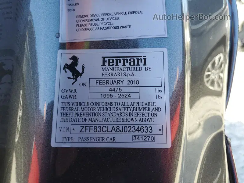 Price & History 2018 Ferrari 812 Superfast 6.5l 12 vin