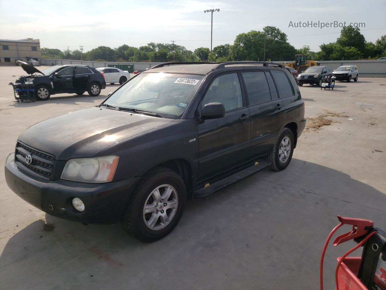 2002 Toyota Highlander Limited Black vin: JTEGF21A720061277